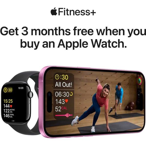 Apple Watch Series 10 GPS 42mm Silver Aluminum Case with Denim Sport Band - Image 3